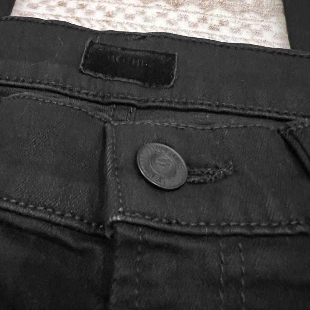 MOTHER The Insider Crop Step Fray Jeans Not Guilty Black Wash Size 27 - Picture 10 of 11
